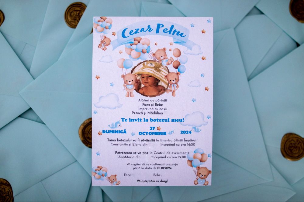 Invitatii/ plicuri/ cati de vizita personalizate