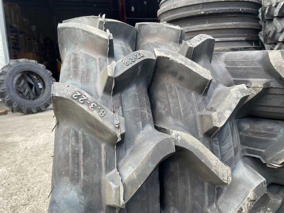Anvelope noi 8.3-22 pentru tractor japonez KUBOTA cu camera