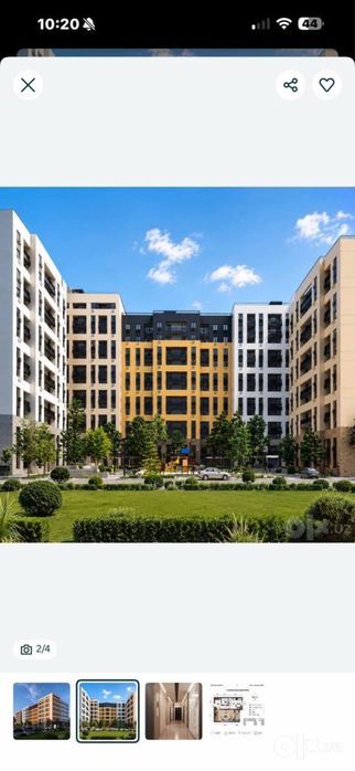 ЖК Dremland Parkent 1в2 46.5м2 8 этаж 2 квартал 2027 год
