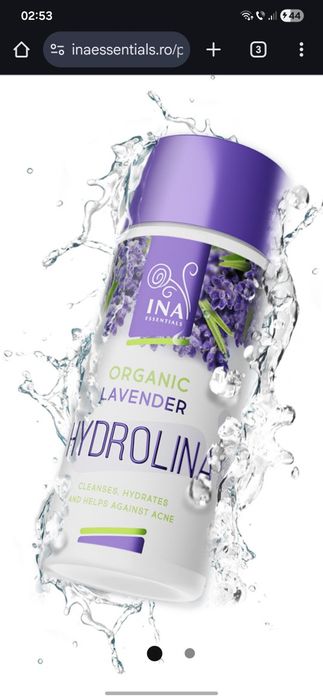 Apă Organică de Lavanda - Hydrolina - pentru Acnee