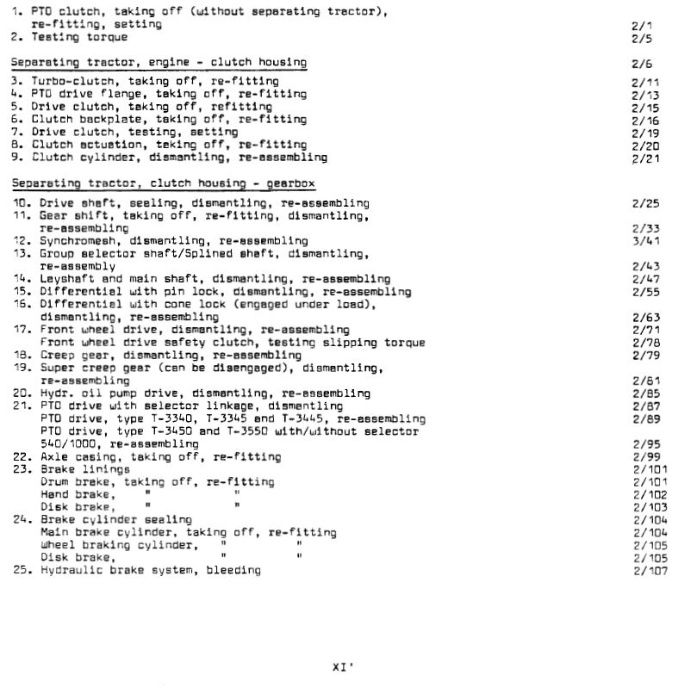 Manual service Fendt Favorit 600 LS 610 611 612 614 615 LS tractor