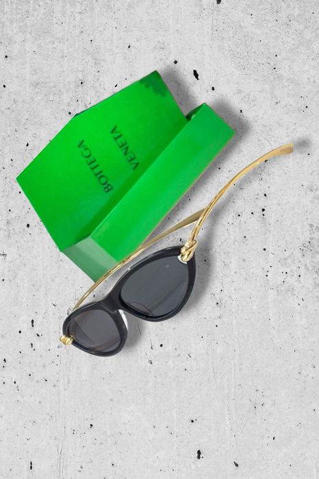 Ochelari De Soare Negri / Aurii Bottega Veneta Cat Eye Unisex