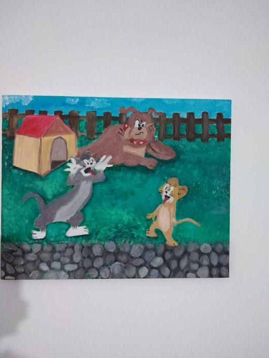 Tablou pictat manual – cadou ideal, piesă unicat, stil modern