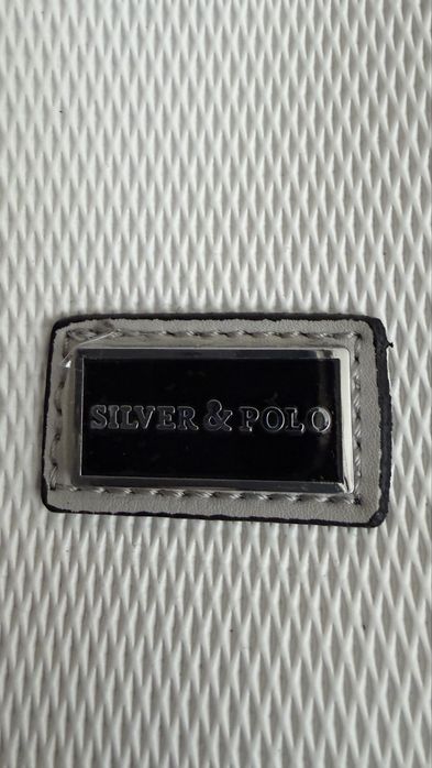 Дамска раница Silver Polo, бяла с елементи в сиво, нова