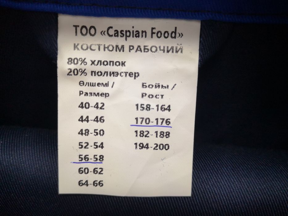 Костюм рабочий мужской