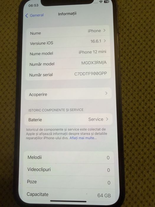 Iphone 12 mini, Black, 64gb