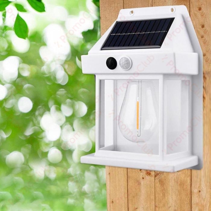 Соларна лампа с крушка Ретро стил Топла светлина Сензор за движение