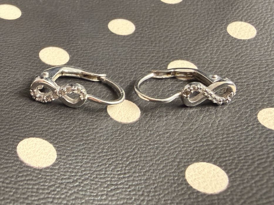 Cercei aur alb Sabrini