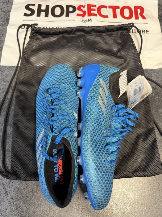 НОВИ Бутонки Adidas Messi 16.3 FG – Сини – Пълен комплект