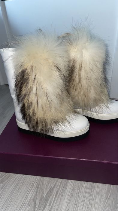 Cizme de iarna cu platforma si blana naturala