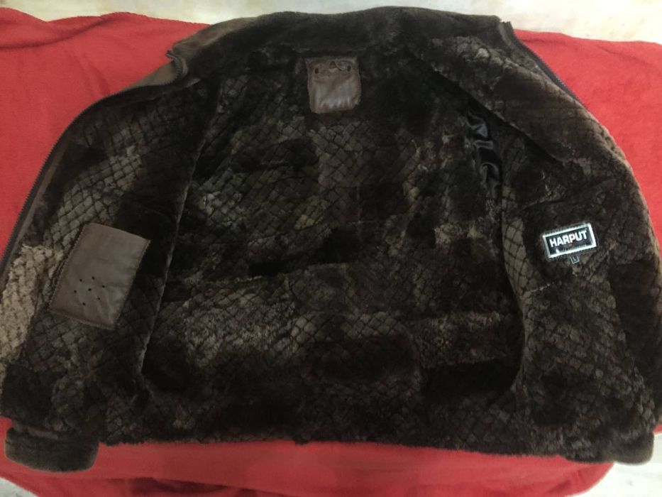 Кожаная куртка, утепленная.