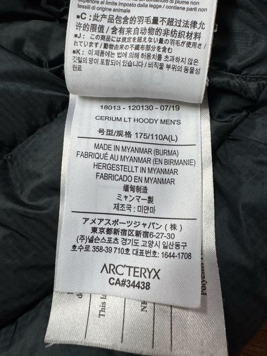 Arcteryx Cerium LT Hoody Men L