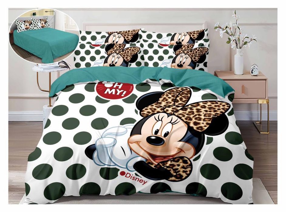 Lenjerie pat Disney Mickey Mouse Bumbac Finet 6 piese