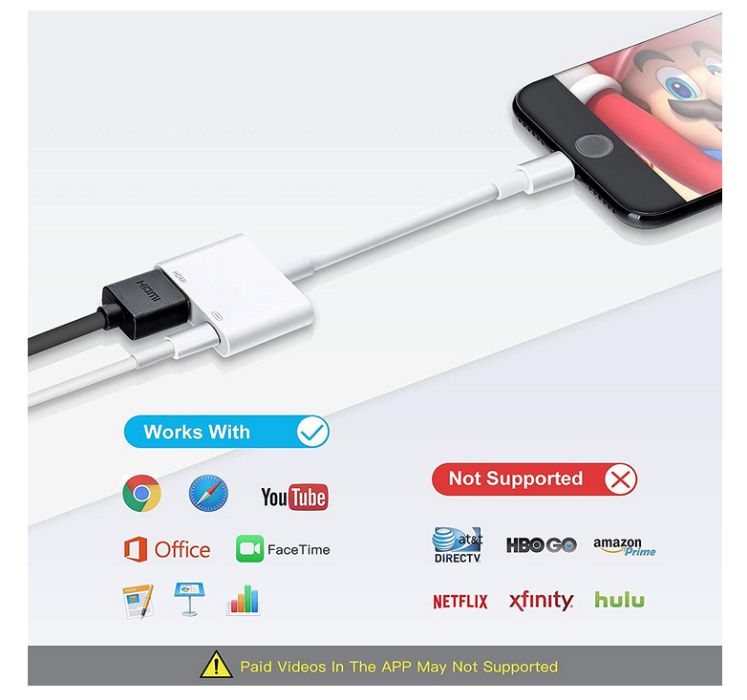 Преходник STELS Lightning към HDMI, Адаптер за iPhone, iPad, iPod