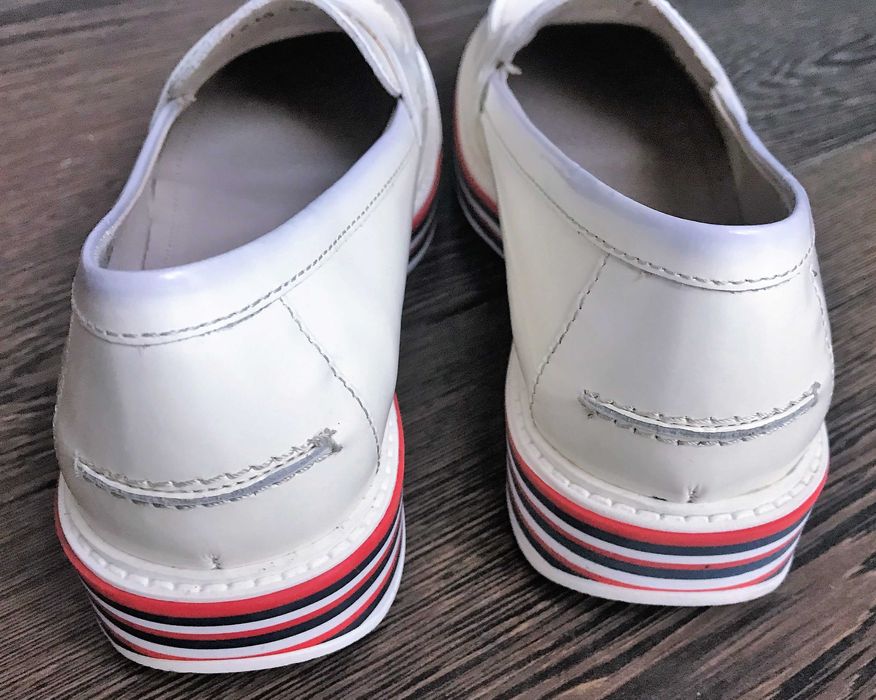 Mocasini albi din piele Primadonna, marimea 38