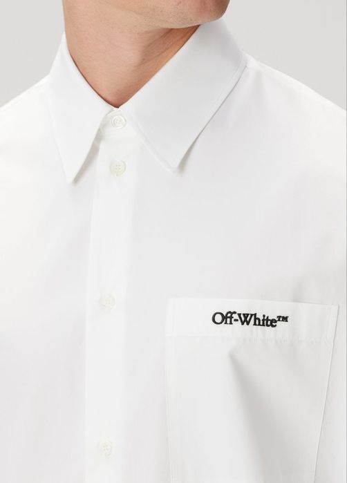 Мъжка бяла риза Off White