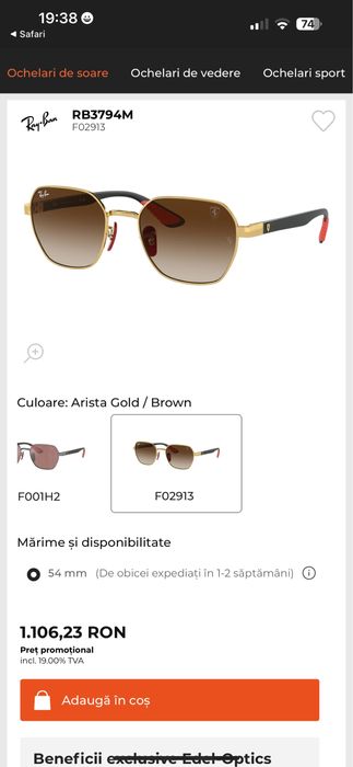 Ochelari originali RayBan RB3794M Scuderia Ferrari Collection