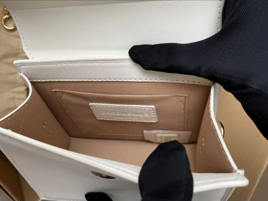 Geantă JACQUEMUS Le Chiquito Noeud albă