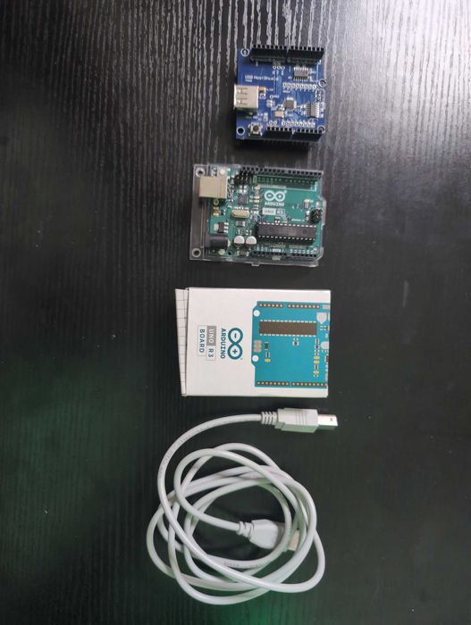 Arduino UNO R3 Board Originală + USB Host Shield + Cablu