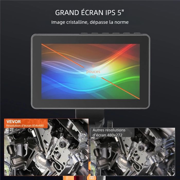 Camera Endoscop Articulabila cu Zoom 8X,LED,Ø6.4mm,1.5m