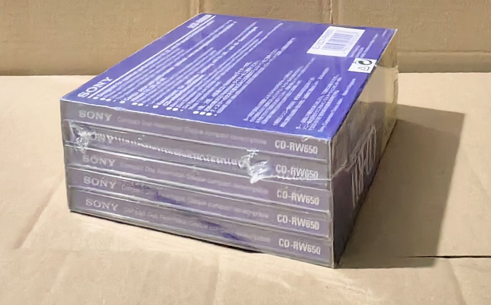 CDRW rewritable 5 discuri reinscriptibile Sony CDRW650 set nou sigilat