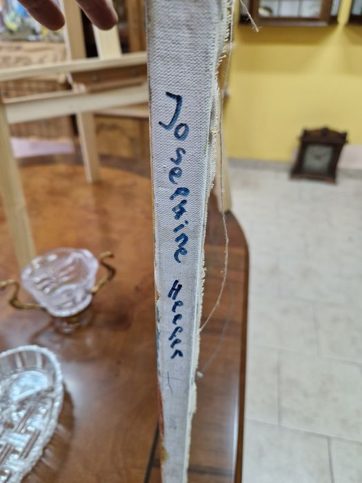 Красива антикварна картина масло върху платно