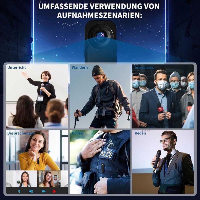 Малка камера Baobylon без WiFi, HD 1080P