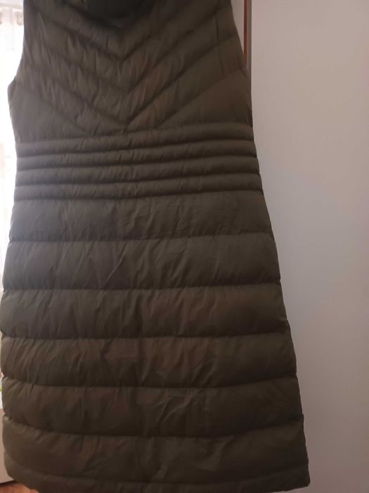 Дълъг дамски пухен елек