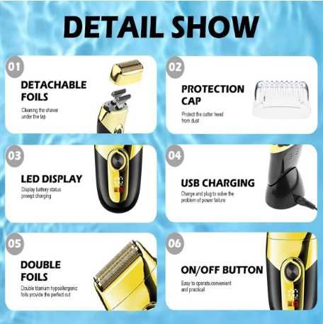 Eлектрическа самобръсначка, VGR  водоустойчива, стойка за зареждане