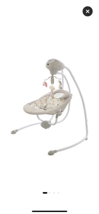 Leagan electric Wunderkid Side cu conectare la priza, Bej