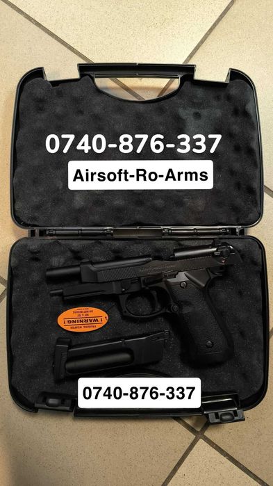 Pistol Airsoft Beretta FullMetal BlowBack Modificat 6,3jouli SemiAuto
