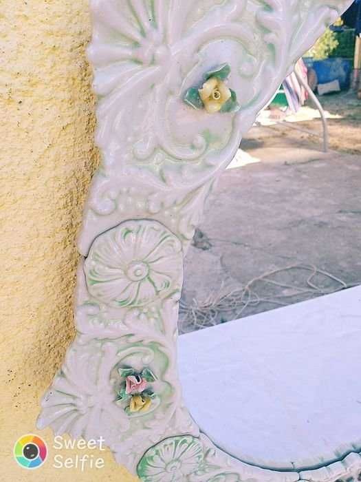 Oglinda din portelan cu doua aplice perete