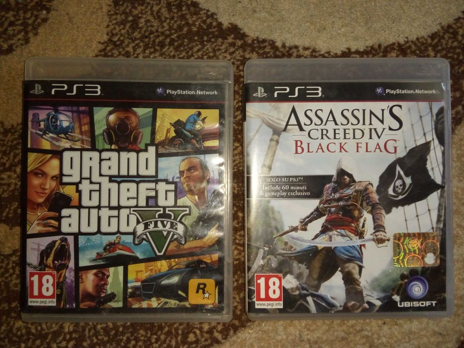 2 jocuri PS3 Assassin's Creed IV Black Flag & GTA V