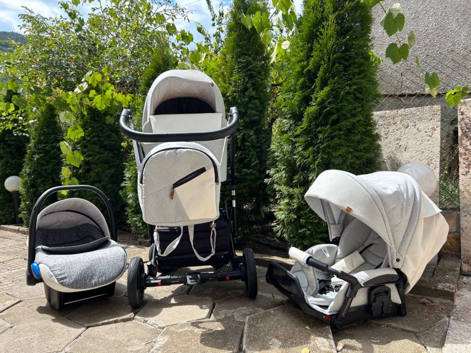 Бебешка количка 3в1, с амортисьори, произведена в Полша!