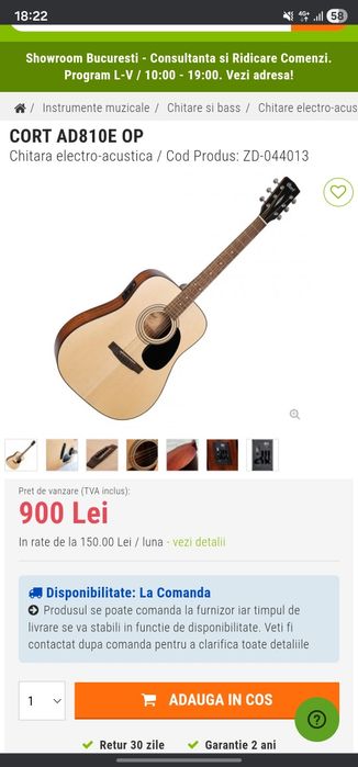 Chitara electro-acustica Cort