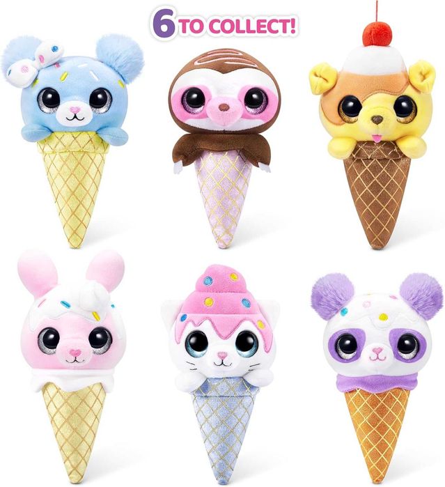 COCO CONES ZURU Плюшено животинче в конус 3 броя комплект