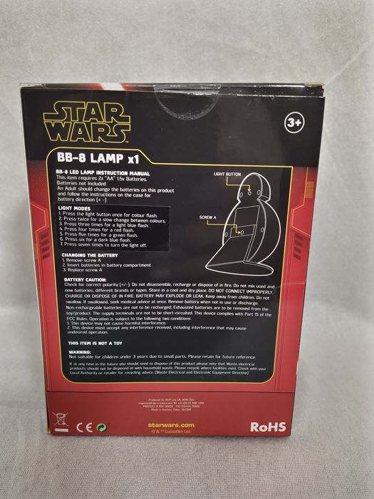 Star Wars BB-8 лед лампа
