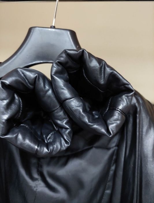 Женский Пуховик Эко-Кожа