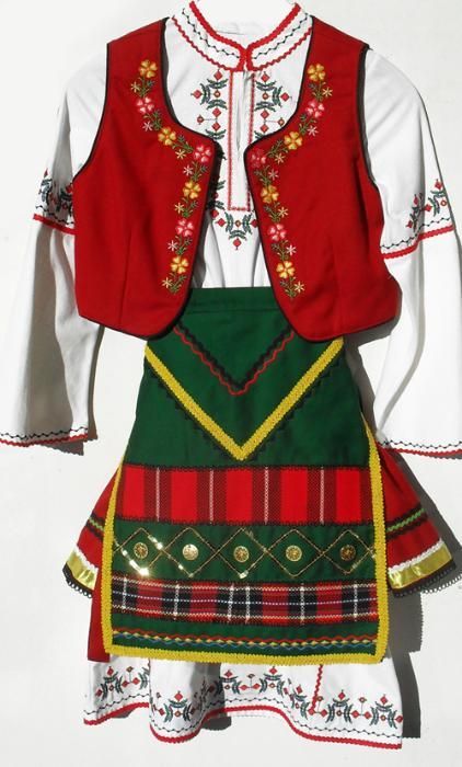 Български народни носии, костюми, мъжки/дамски/детски с бродерия