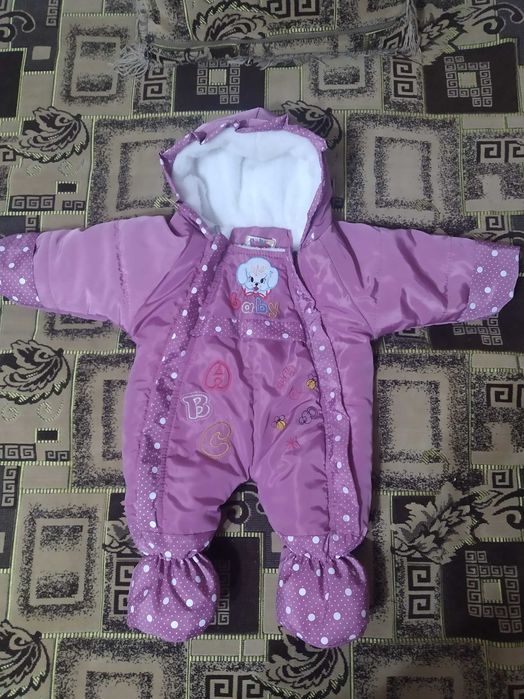 Новый зимний комбинезон на девочку от 0 до 6 месяцев