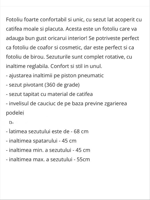 Scaun fotoliu catifea bej nude