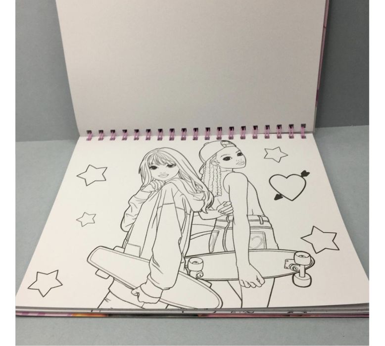 Разукрашки в виде блокнота с наклейками