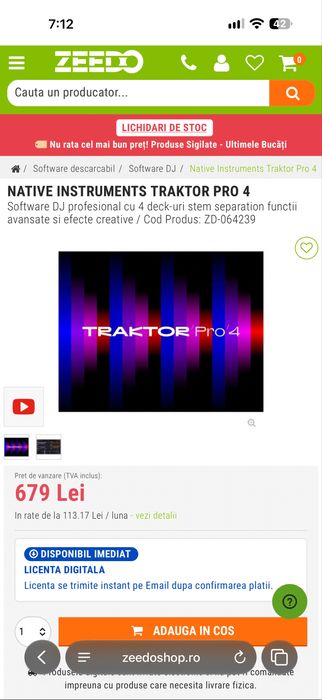 Traktor kontrol s2 + Traktor Pro 4 software