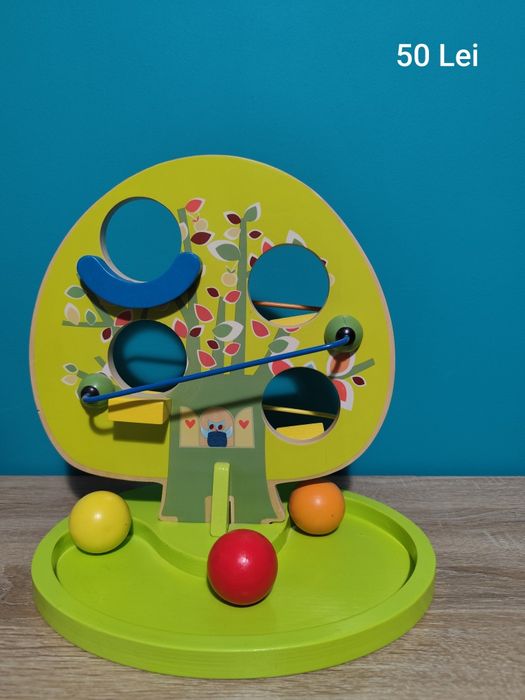 Jucarii lemn Montessori pt copii 0-3 ani