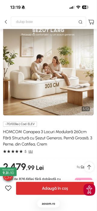Vand Canapea Noua