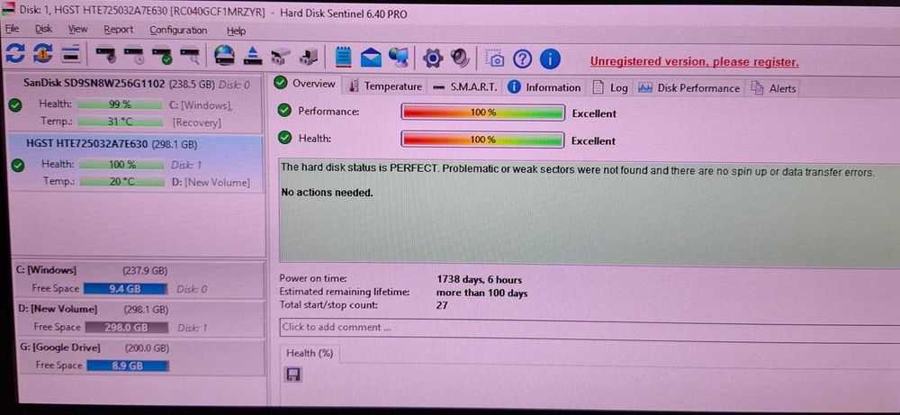 HDD laptop hgst 320GB