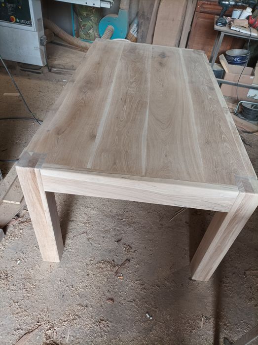 Масивна дъбова маса с дъбови крака 10/10