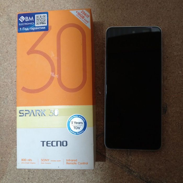 Tecno Spark 30 kafolati bilan