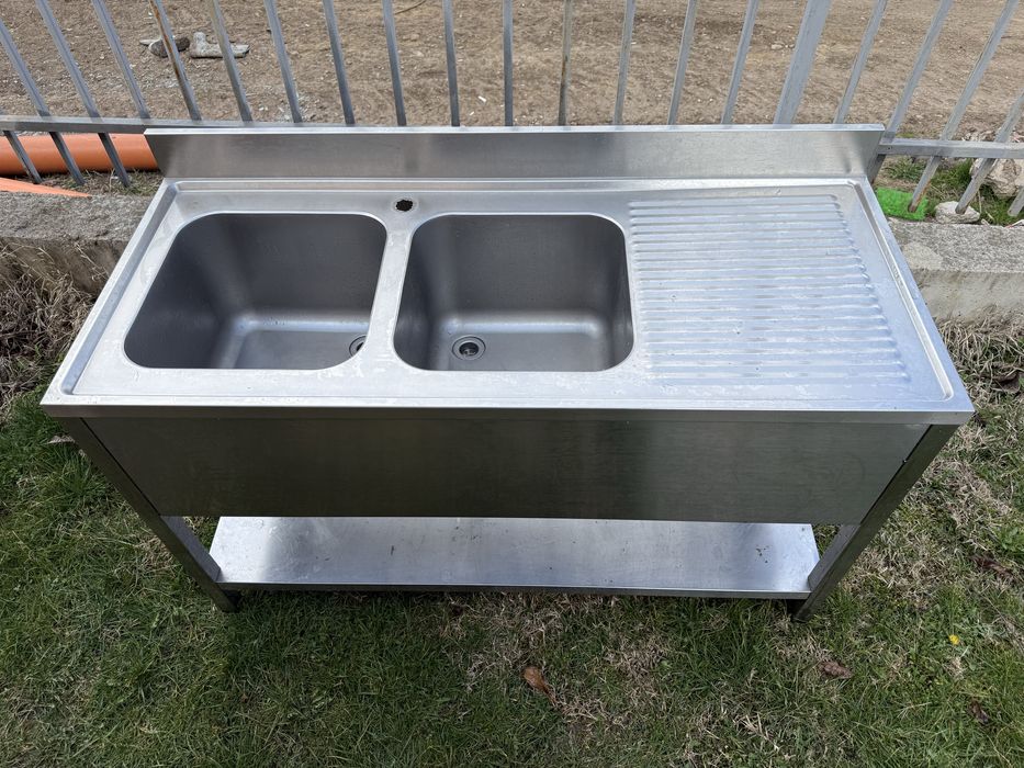 Двойна мивка от подцинкована ламарина