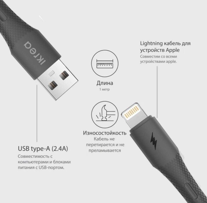 Зарядка для айфона/ iphone/ Кабель USB - Lightning